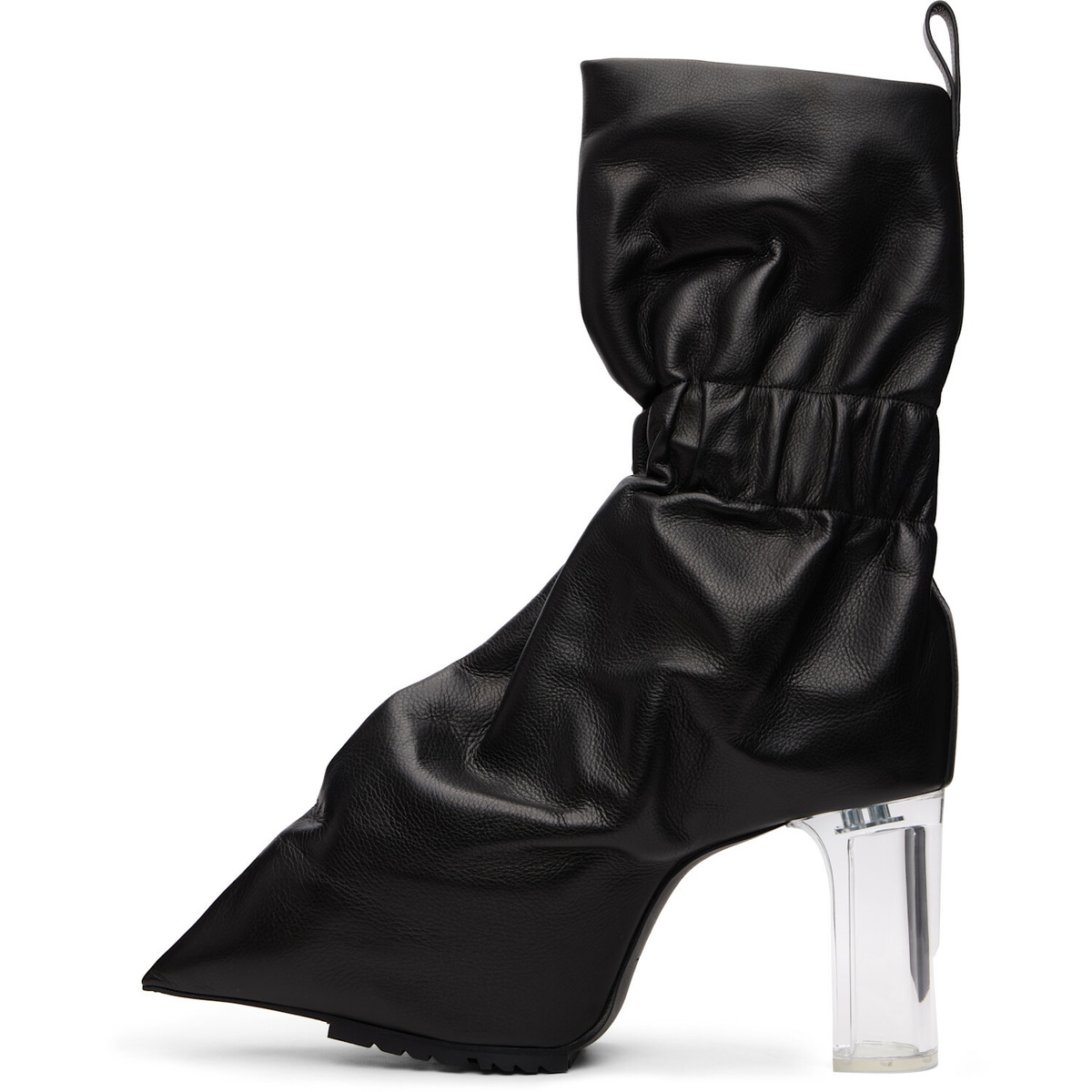 Rick Owens Black Tower Pull-On Cuffed Taquito Boots