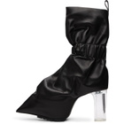 Rick Owens Black Tower Pull-On Cuffed Taquito Boots