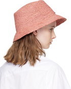 Vivienne Westwood Pink Raffia Bucket Hat
