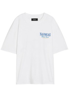 Nahmias Boat Tours Printed Cotton T-shirt White