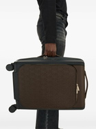 Ferragamo Brown Gancini Embossed Leather Suitcase