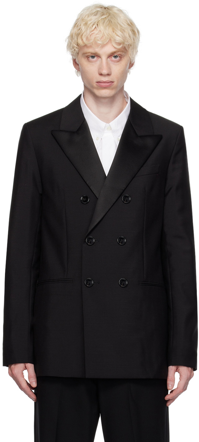 AMI Alexandre Mattiussi Black Double Breasted Jacket AMI Alexandre