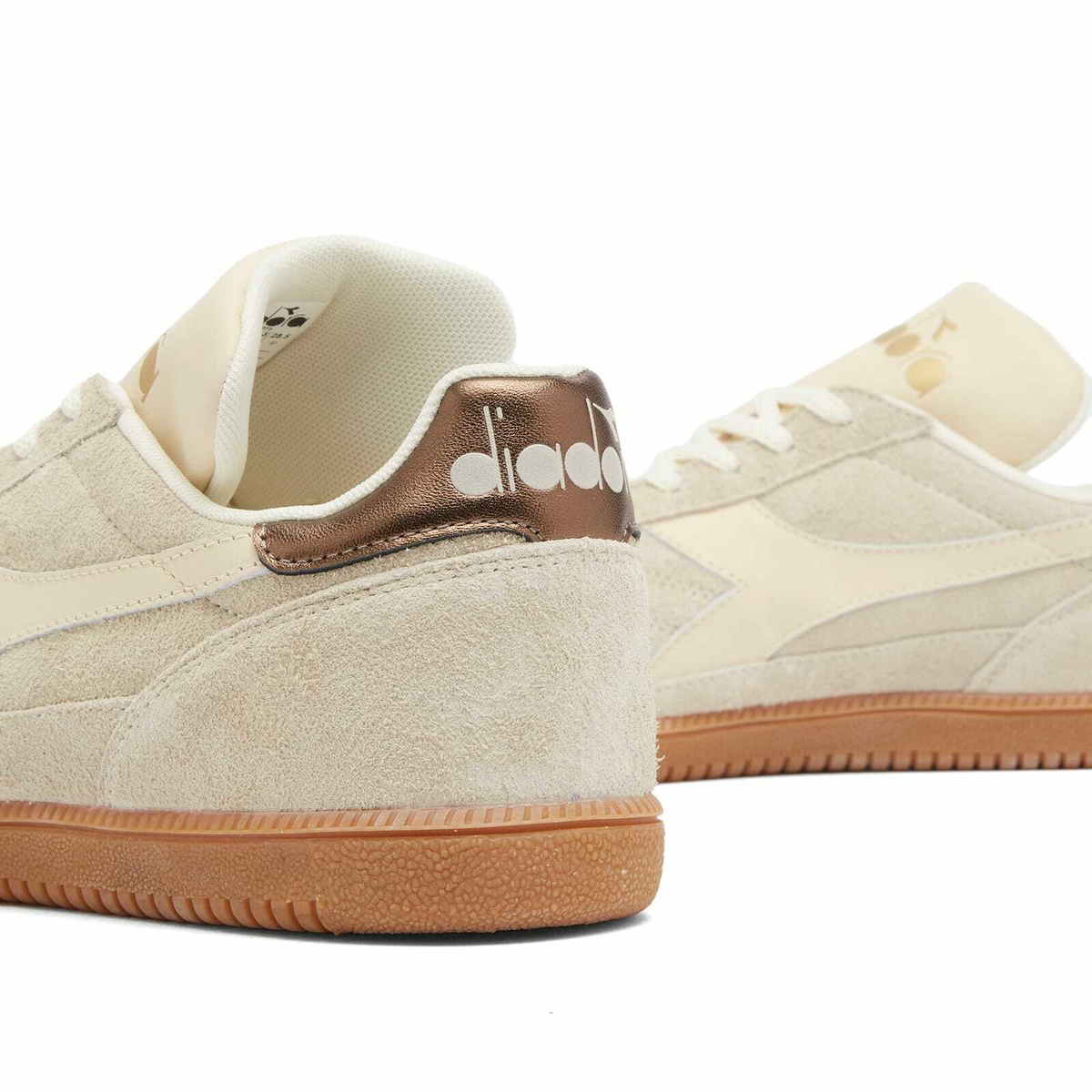 Diadora Gold Indoor Hairy Sneaker in Beige Bleached