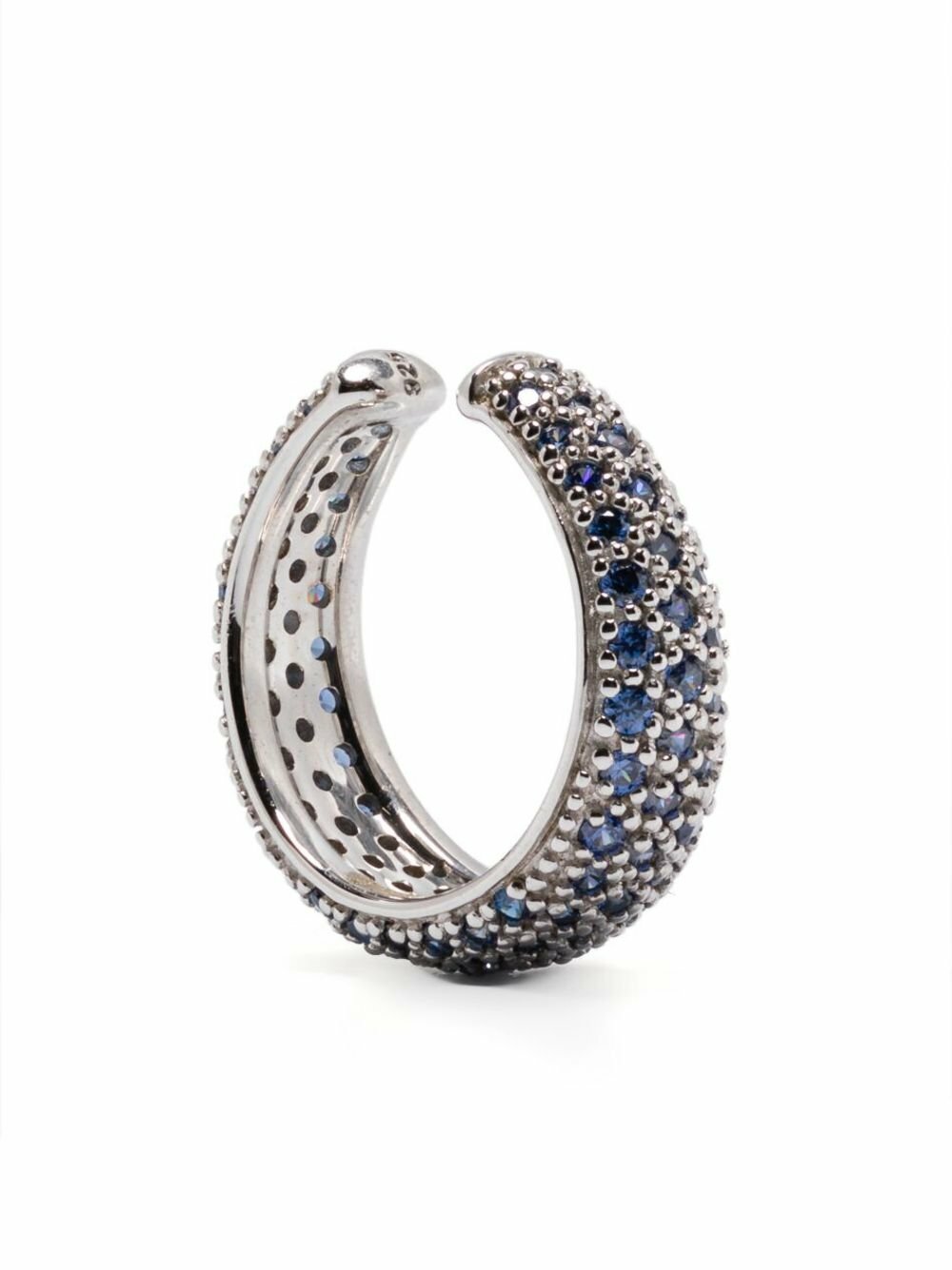 Tom Wood Silver Rhinestone-Embellished Ear Cuff