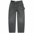 JW Anderson Women's Twisted Workwear Jeans in Grey