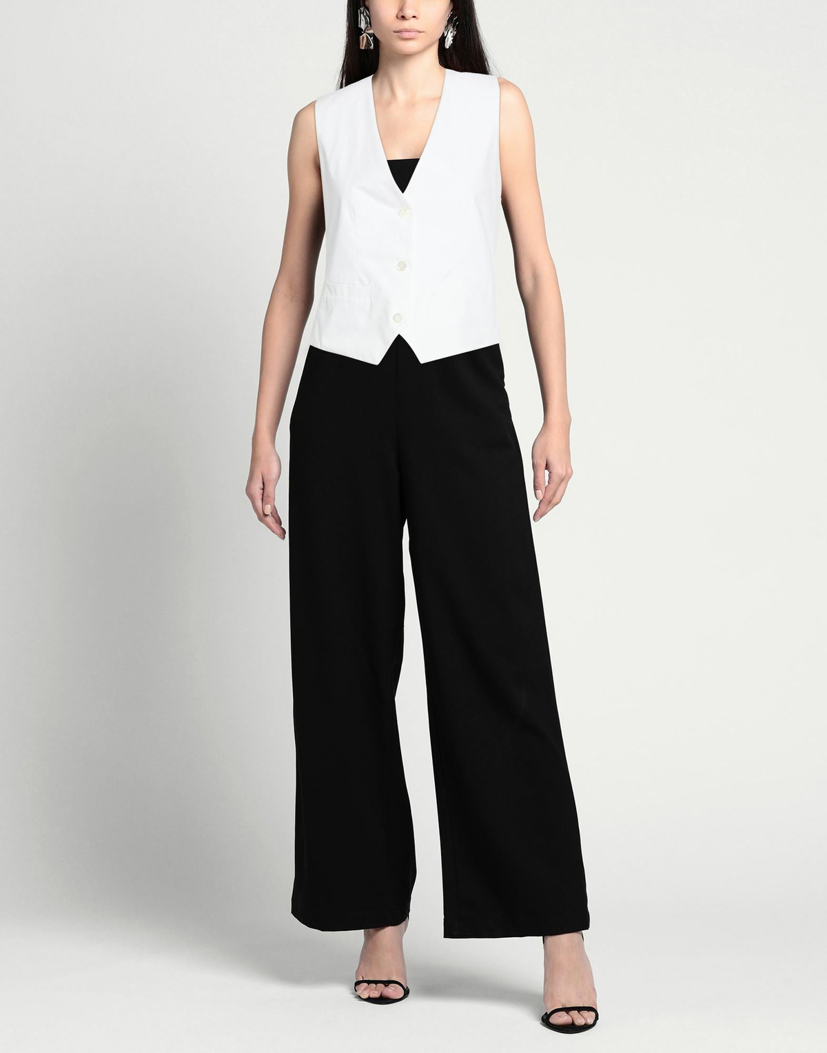 Modes Womens Tailored Vest in White