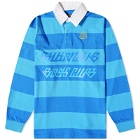 Billionaire Boys Club Men's Striped Rugby Shirt in Blue Stripe