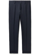 Paul Smith - Gents Slim-Fit Tapered Cropped Linen Trousers - Blue