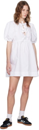 GANNI White Tie String Minidress