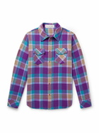 God's True Cashmere - Checked Cashmere Shirt - Purple