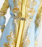 Versace Barocco silk twill midi dress