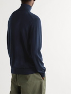 Polo Ralph Lauren - Logo-Embroidered Merino Wool Rollneck Sweater - Blue
