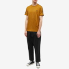 Fred Perry Men's Contrast Tape Ringer T-Shirt in Dark Caramel/Shaded Stone