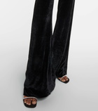 Galvan Pat velvet leggings