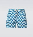 Frescobol Carioca Santos printed swim trunks