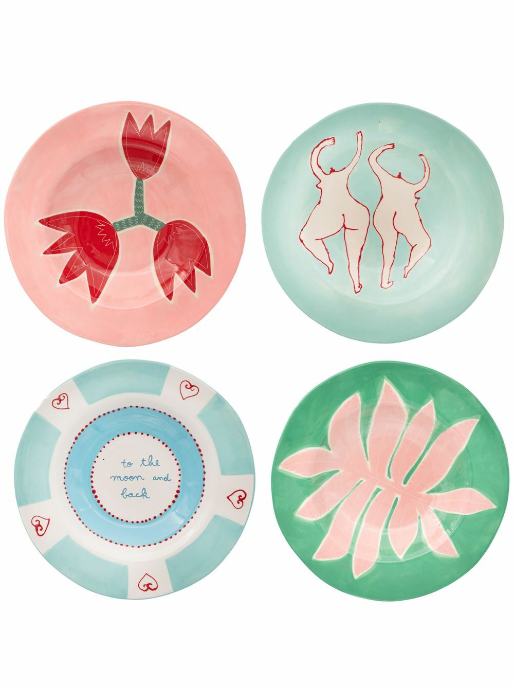 LAETITIA ROUGET Multicolour To The Moon And Back Dinner Plate Set