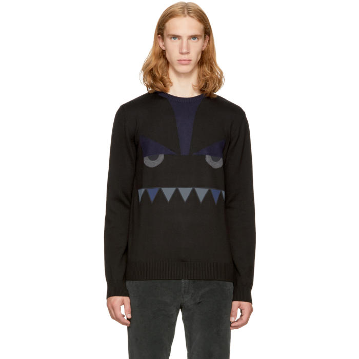 Photo: Fendi Black Bag Bugs Crewneck Sweater