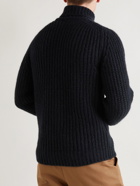 Officine Générale - Ribbed Alpaca-Blend Rollneck Sweater - Blue