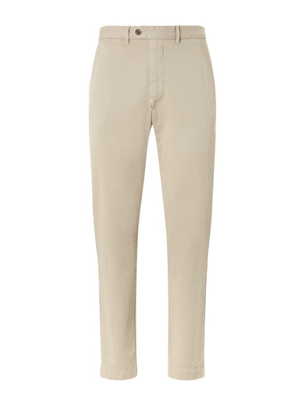 Photo: Hartford - Taylor Straight-Leg Cotton-Gabardine Trousers - Neutrals