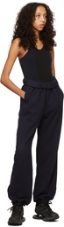 Dion Lee Navy Cotton Lounge Pants