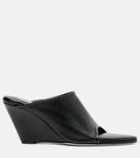 Christen Strap Stretch 75 leather wedge mules