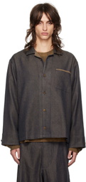 Aviva Jifei Xue Blue Boxy Denim Shirt
