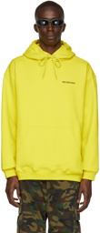 Balenciaga Yellow Medium Fit Logo Hoodie