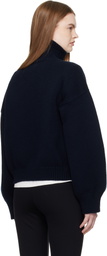 &Daughter Navy Caragh Crop Turtleneck