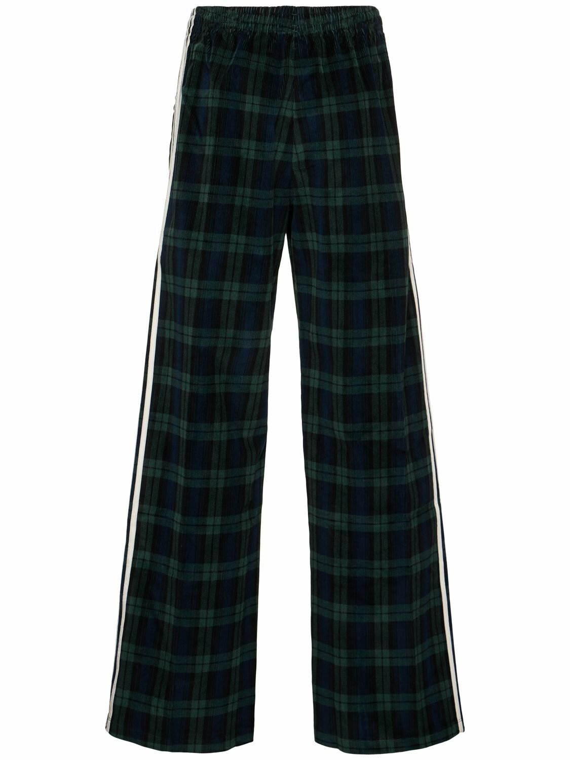 ADIDAS ORIGINALS Corduroy Tartan Wide Leg Pants adidas Originals