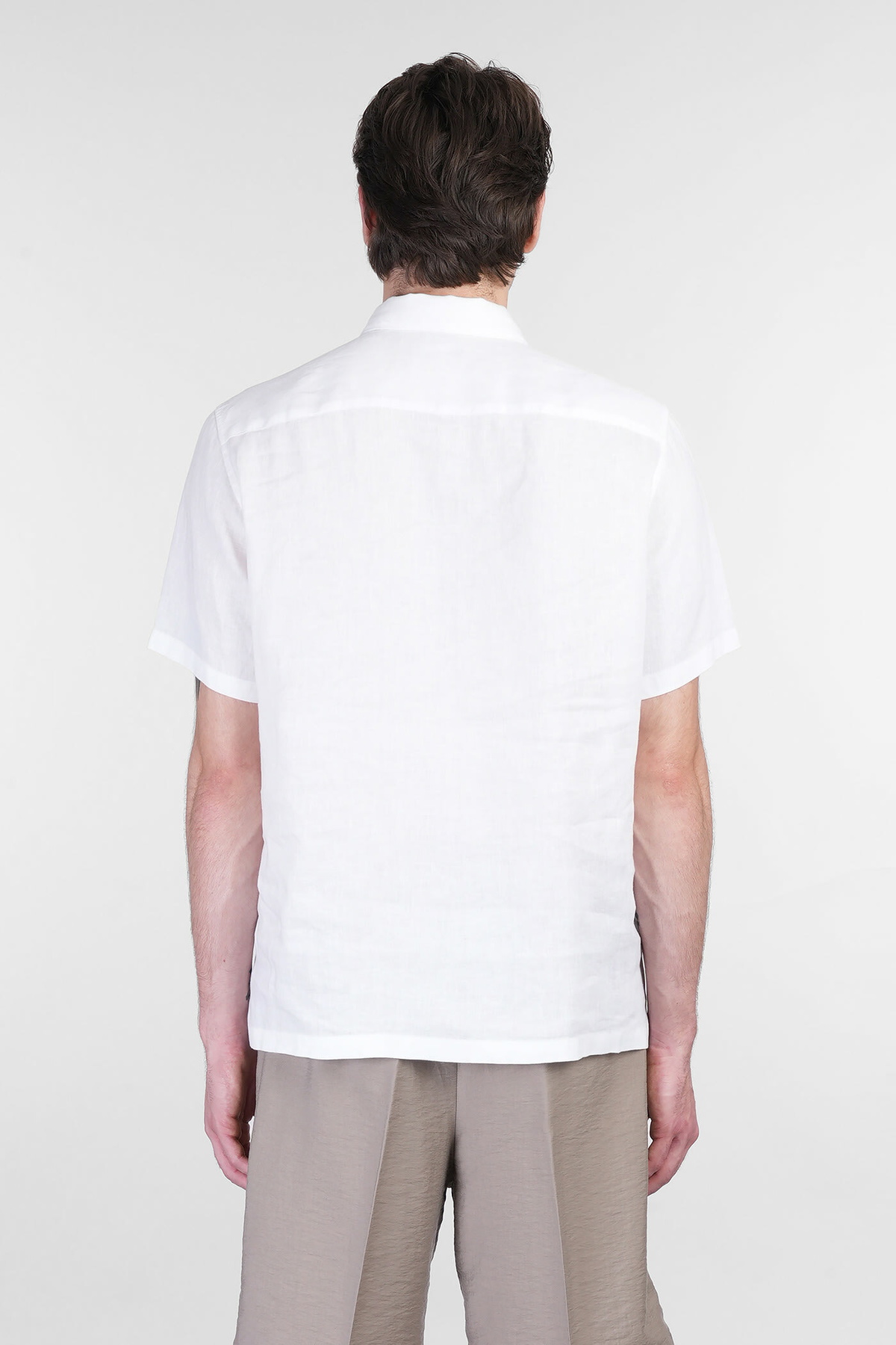 Theory Shirt In White Linen