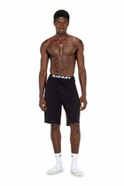 Diesel Cotton shorts with Diesel logo waistband - Pants - Man -