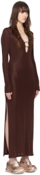 Louisa Ballou Brown Helios Maxi Dress