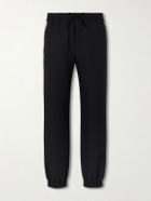 Valentino Garavani - Tapered Logo-Appliqued Striped Drill Sweatpants - Black