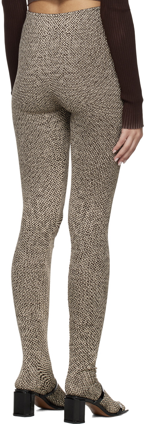 Anne Isabella Brown & Beige Jacquard Socks