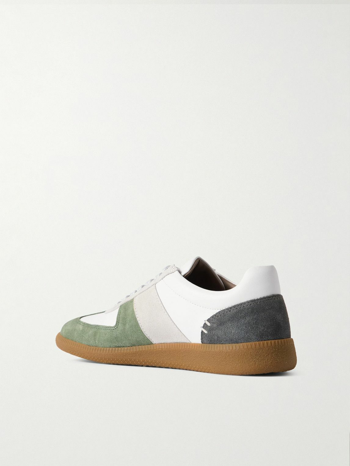 Mr P. - Ansel Suede and Leather Sneakers - Neutrals