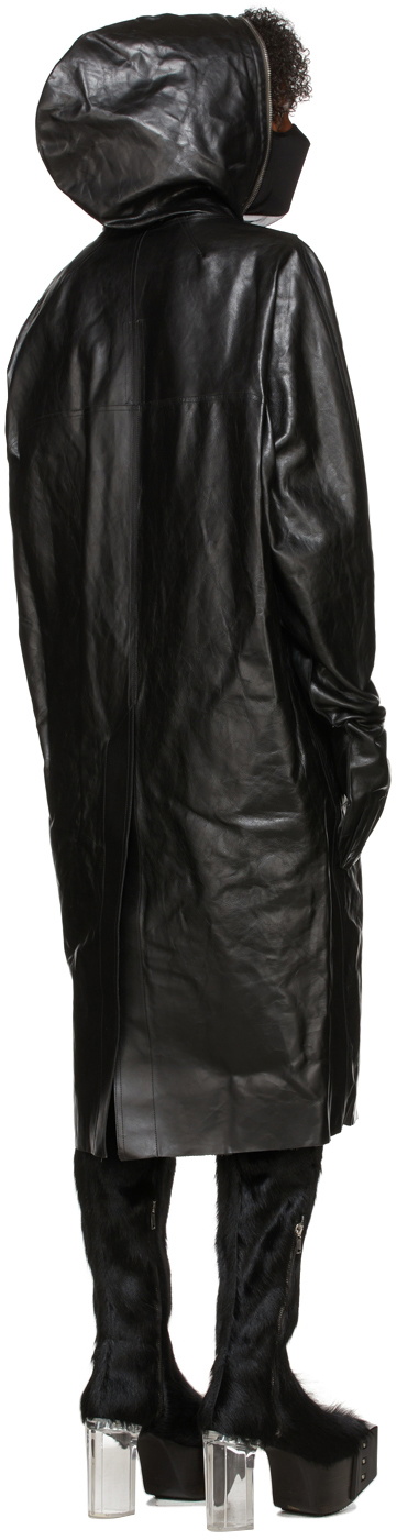 Rick Owens Black Leather Sealed Jacket Rick Owens