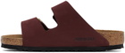 Birkenstock Burgundy Regular Arizona Soft Footbed Sandals
