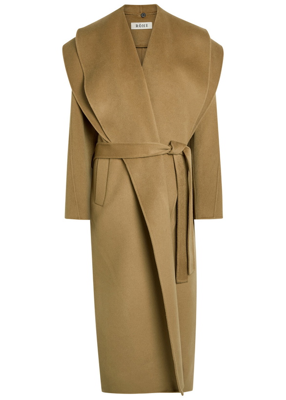 Photo: Rohe Double-faced Belted Wool and Cashmere-blend Coat Camel