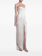 Maria Lucia Hohan White Jasleen Pleated Gown