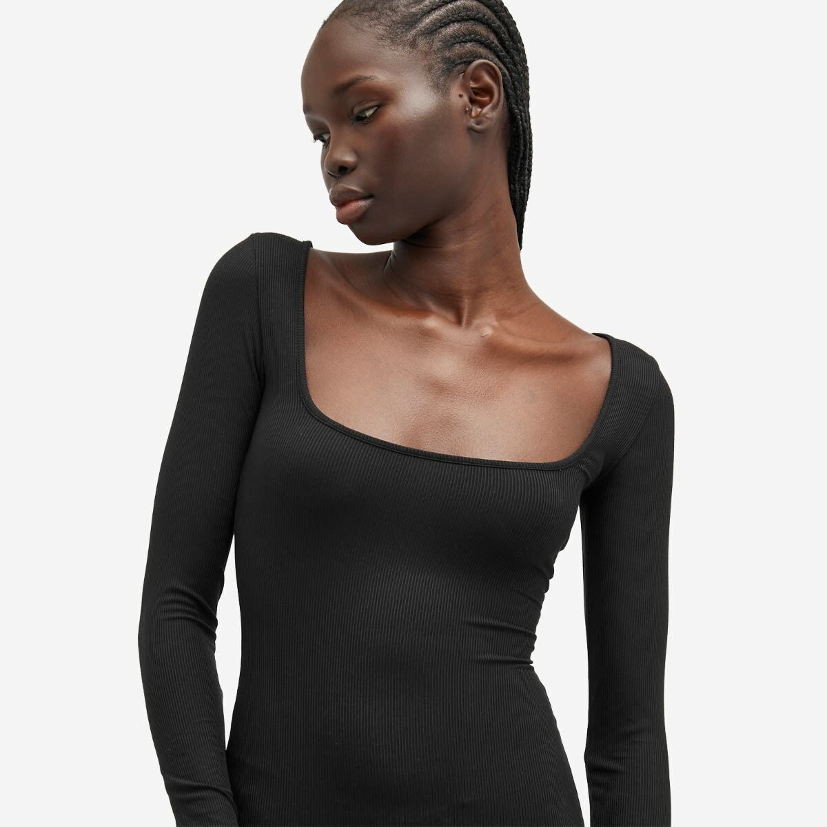 SKIMS Women's Soft Lounge Long Sleeve Dress in Onyx SKIMS