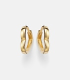 Stone and Strand Heart 14kt gold (585/1000) huggie earrings