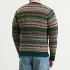 Jamieson's of Shetland Men's Jamiesons of Shetland Fair Isle Crew Knit in Green/Beige/Red
