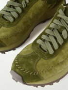 Visvim - Walpi Fringed Two-Tone Suede Sneakers - Green