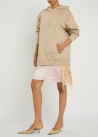 3.1 Phillip Lim Detachable-sweatshirt Cotton and Satin Mini Dress Beige