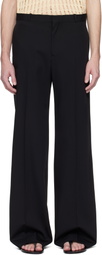 CMMN SWDN Black Otto Wide Leg Trousers
