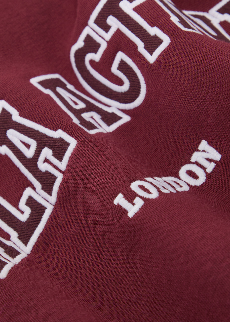 Tala Logo-embroidered Hooded Cotton-blend Sweatshirt Dark Red