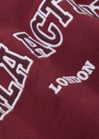 Tala Logo-embroidered Hooded Cotton-blend Sweatshirt Dark Red