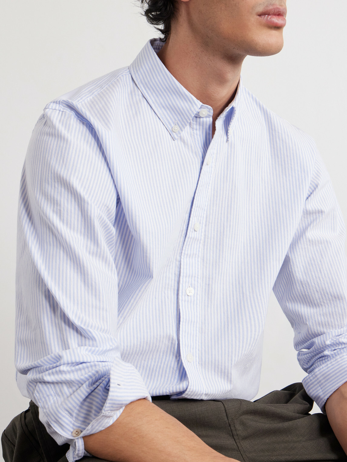 Rag & Bone - Button-Down Collar Cotton-Poplin Shirt - Blue