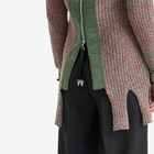 TOGA ARCHIVES Women's TOGA Tweed Knit Back Zip Pullover in Green