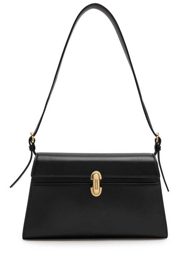 Photo: Savette Symmetry Leather Shoulder bag - Black - One Size